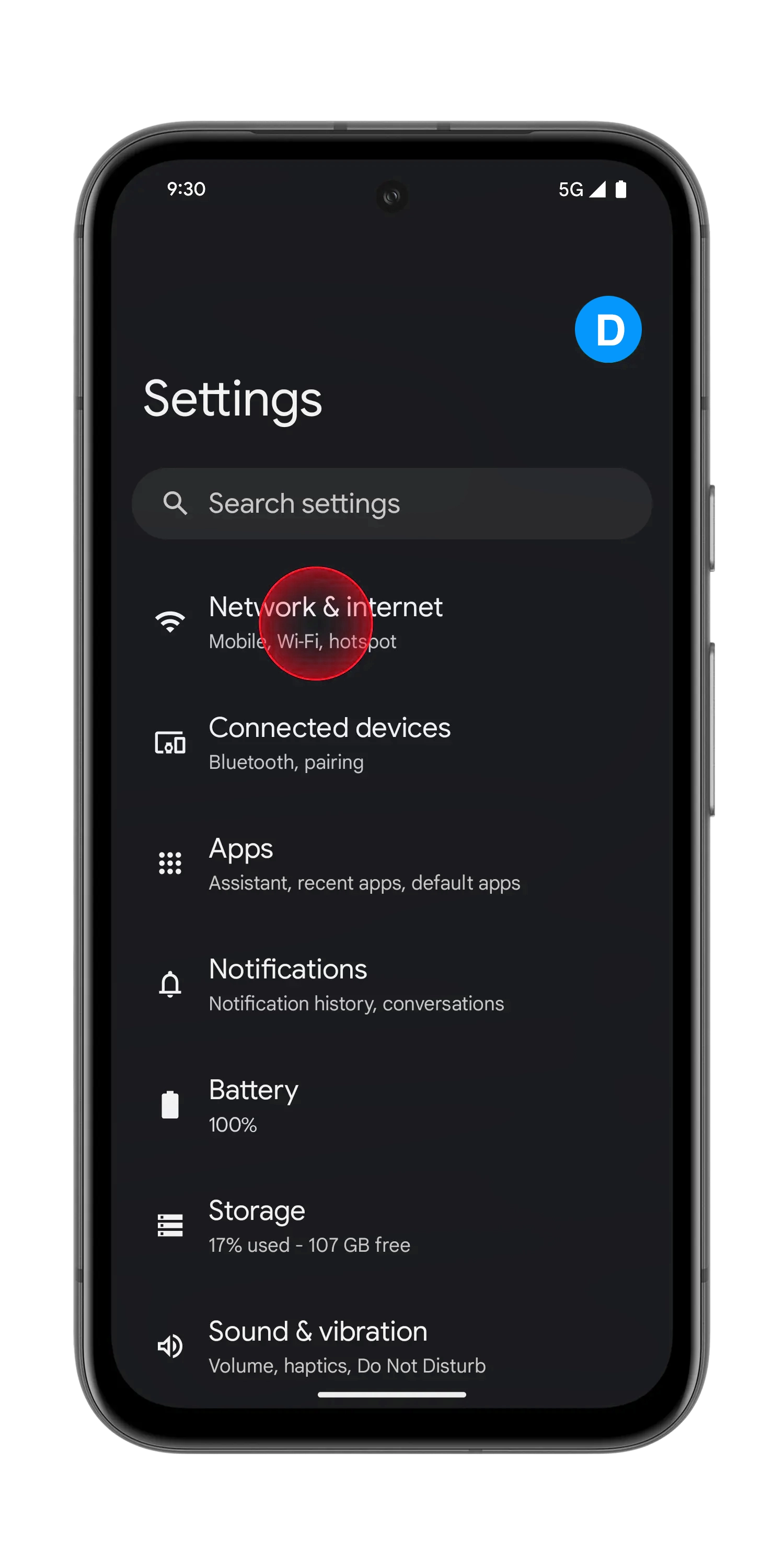 Go to Settings