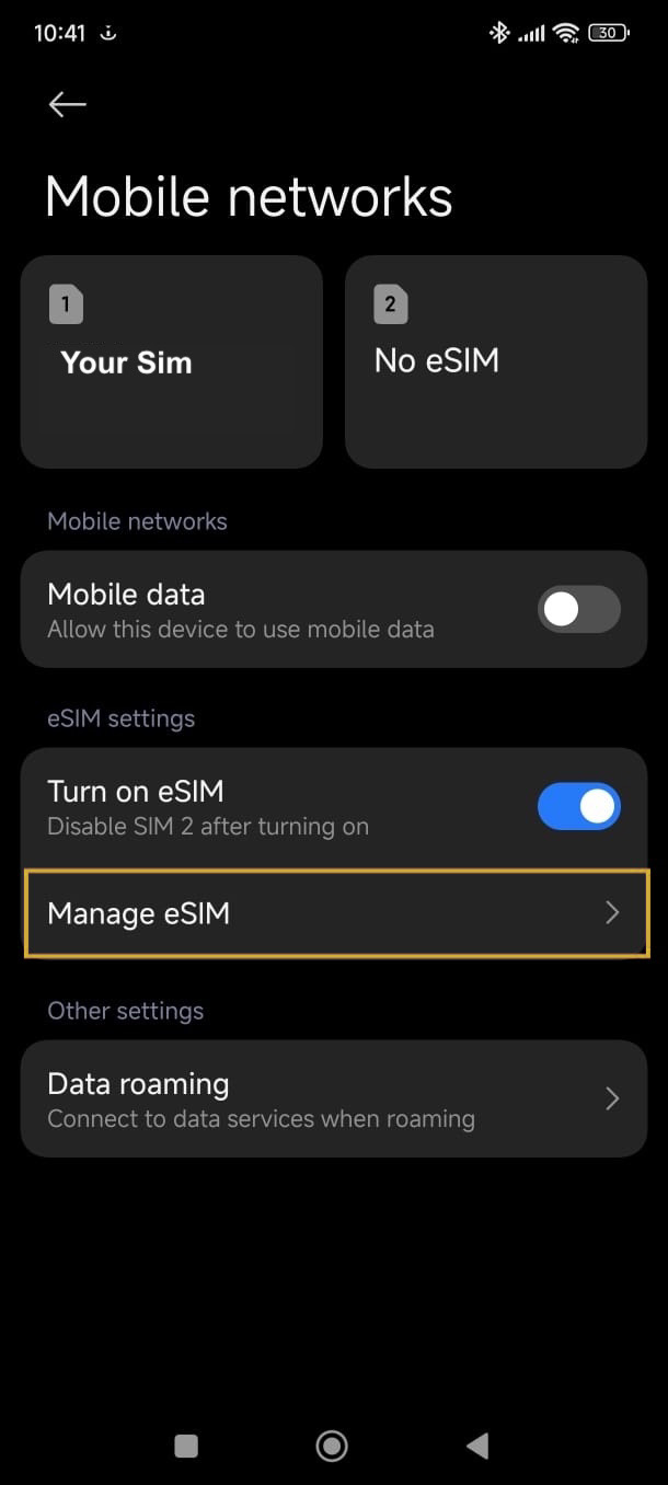 Go to Settings